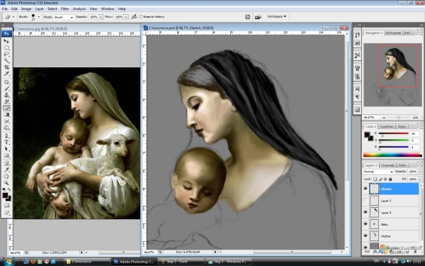 Creation of L'innocence Sombre: Step 5